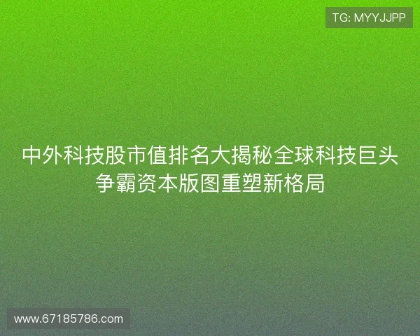 中外科技股市值排名大揭秘全球科技巨头争霸资本版图重塑新格局